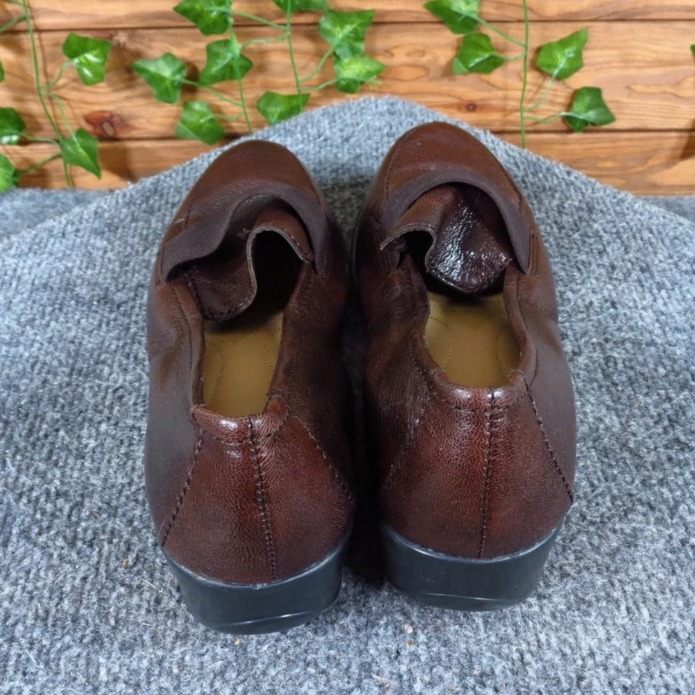 Naturalizer Ashley Women Wedge Loafer Size 8.5 Professional Work Brown‎ Leather